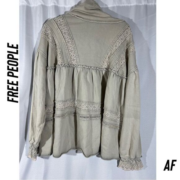 FREE PEOPLE DARLING PULLOVER IN GREY NWT XS - Picture 6 of 12